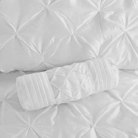 7 Piece Tufted Comforter Set White HouseOfZazla