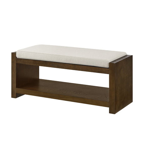 40" Accent Bench with Lower Shelf Shoe Rack HouseOfZazla