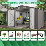 Outdoor Storage Shed With Lockable Doors