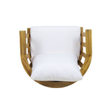 Patio Furniture Set, Outdoor Acacia Wood Patio Club Chair With Table