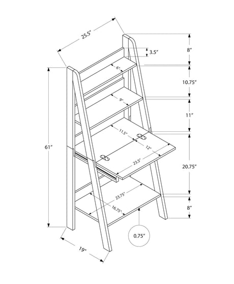 Computer Desk for Home Office with Storage Shelves HouseOfZazla