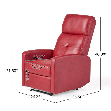 Contemporary Recliner Chair With Push Back Function HouseOfZazla