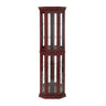 Corner Curio Cabinet With Lights, Adjustable Tempered Glass Shelves, Mirrored Back, Display Cabinet (E26 Light Bulb Not Included) HouseOfZazla
