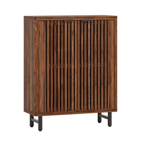 6 Tier Shoe Cabinet With Louvered Doors HouseOfZazla