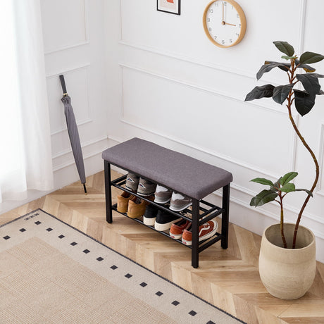 Shoe Bench With Cushion, Storage Seat For Entryway HouseOfZazla