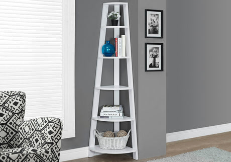 Bookshelf, Bookcase, Etagere, Corner, 5 Tier, For Office, Contemporary & Modern HouseOfZazla
