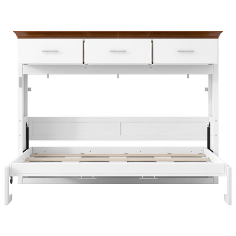 Twin Size Murphy Bed With 3 Drawers - White HouseOfZazla