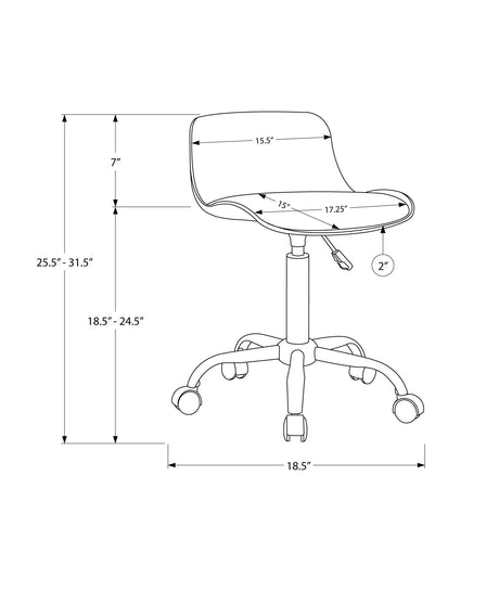 Office Chair, Adjustable Height, Swivel, Ergonomic, Modern HouseOfZazla