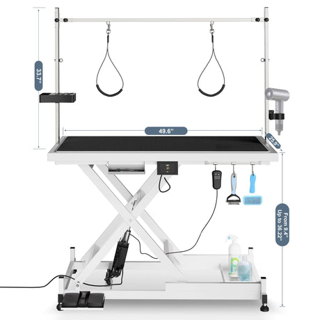 Super Deluxe Electric Pet Grooming Table, Height Adjustable HouseOfZazla