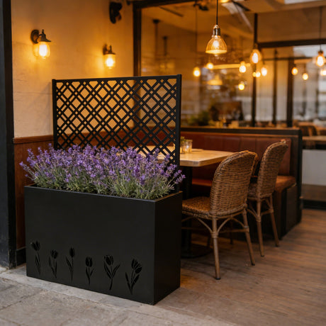 Tall Metal Planter Raised Garden Bed with Trellis HouseOfZazla
