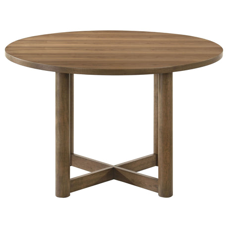 Graham - 5 Piece Round Dining Table Set - Walnut HouseOfZazla