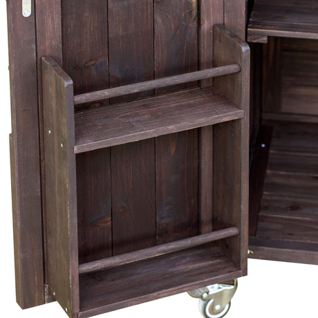 K&K Outdoor Kitchen Island, Rolling Bar Cart & Storage Cabinet HouseOfZazla