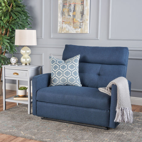 Alma Contemporary Upholstered Loveseat Recliner HouseOfZazla