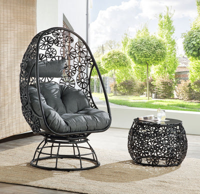 Hikre Clear Glass Patio Furniture Set
