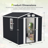 Campcraft 8x6 FT Outdoor Metal Storage Shed