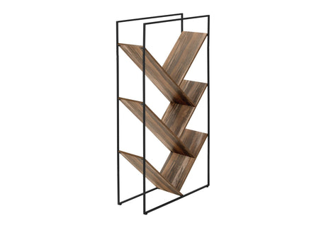 3-Tier Contemporary Bookshelf with Reclaimed Wood Finish HouseOfZazla