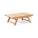 Outdoor Acacia Wood Coffee Table With Open Slat Design HouseOfZazla