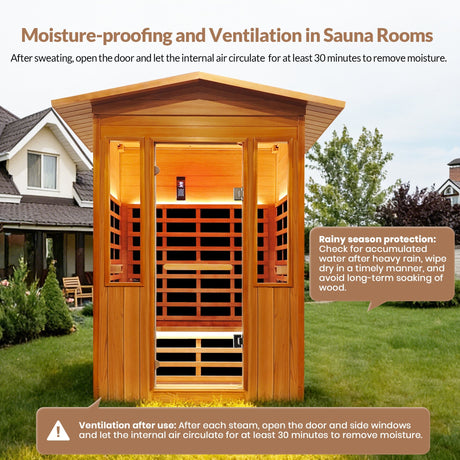 Outdoor Double Red Cedar Far Infrared Sauna Room HouseOfZazla