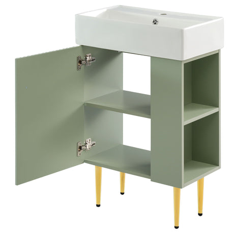 Bathroom Vanity, Combo Cabinet, Bathroom Storage Cabinet, Single Ceramic Sink HouseOfZazla