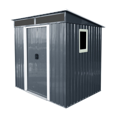 Outdoor Metal Storage Shed With Window And Transparent Plate For Garden, Lawn HouseOfZazla