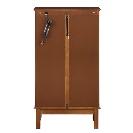 Curio Cabinet Lighted Curio Diapaly Cabinet With Adjustable Shelves And Mirrored Back Panel, Tempered Glass Doors (3 Tier), (E26 Light Bulb Not Included) HouseOfZazla