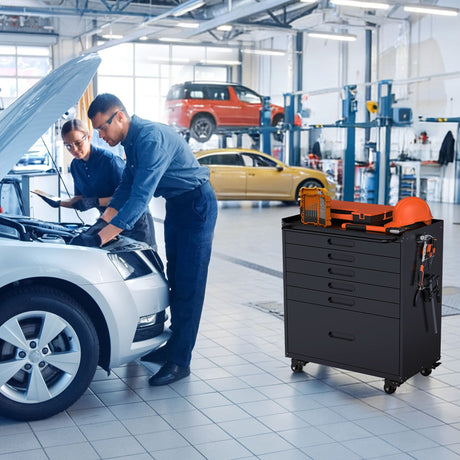 Rolling Tool Cabinet Heavy Duty Garage Storage With Lockable Doors HouseOfZazla