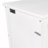 Solid Pine Murphy Bed Chest Cube Cabinet Bed With Charging Station And Large Storage Drawer For Home Office Or Small Room