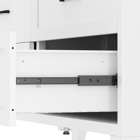 9 Drawer White Metal Dresser with Quiet-Glide Rails HouseOfZazla