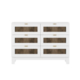 4-Pieces Bedroom Sets, Queen Size Farmhouse Platform Bed with Storage