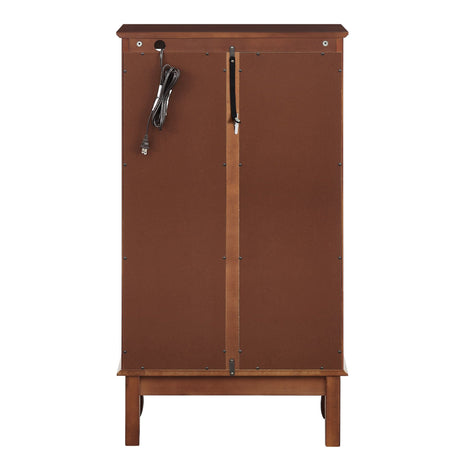 Curio Cabinet Lighted Curio Diapaly Cabinet With Adjustable Shelves And Mirrored Back Panel, Tempered Glass Doors (3 Tier), (E26 Light Bulb Not Included) HouseOfZazla