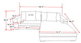 Luxe - Oversized 2 Piece Sectional Couches For Living Room, L Shaped Sofa With Chaise