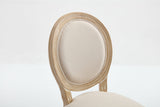 French Country Dining Chairs Set of 2 with Upholstered Round Back