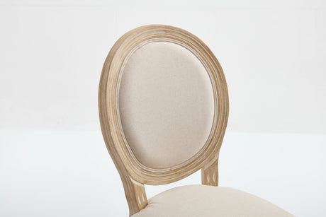French Country Dining Chairs Set of 2 with Upholstered Round Back HouseOfZazla