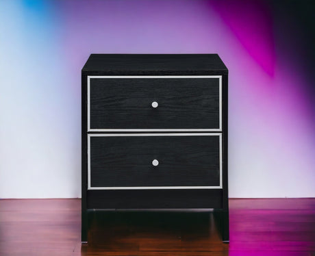 Modern Black Nightstand Table HouseOfZazla