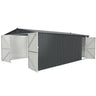 Outdoor Storage Shed, Metal Garden Shed Backyard Utility Tool House Building With 2 Doors And 4 Vents For Car, Truck, Bike, Garbage Can, Tool, Lawnmower HouseOfZazla