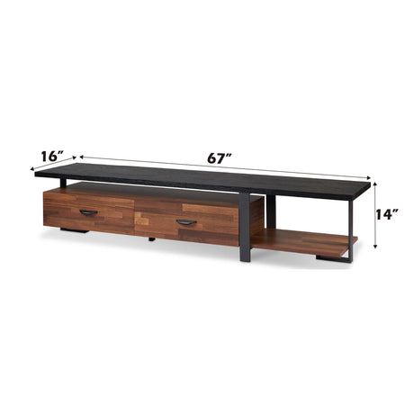 Elling TV Stand - Walnut / Black HouseOfZazla