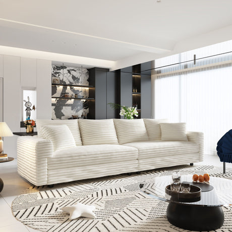4 Seat Modern Comfy Upholstered Sofa Cloud Couch HouseOfZazla