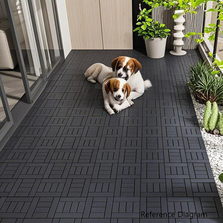 H Style Diy Module Interlocking Patio Deck Tiles HouseOfZazla