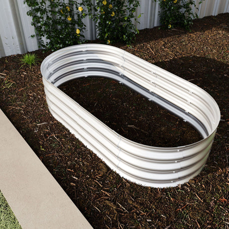 Heavy Duty Galvanized Raised Garden Bed Kit For Vegetables, Flowers & Herbs HouseOfZazla