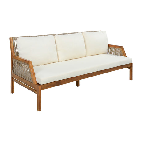 3 Piece Acacia Wood Patio Furniture Set with Coffee Table HouseOfZazla