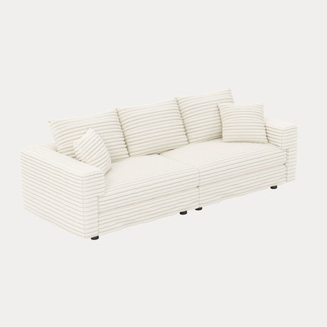 4 Seat Modern Comfy Upholstered Sofa Cloud Couch HouseOfZazla