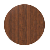 47 Inch Round MDF Dining Table for 4, Modern Farmhouse Style