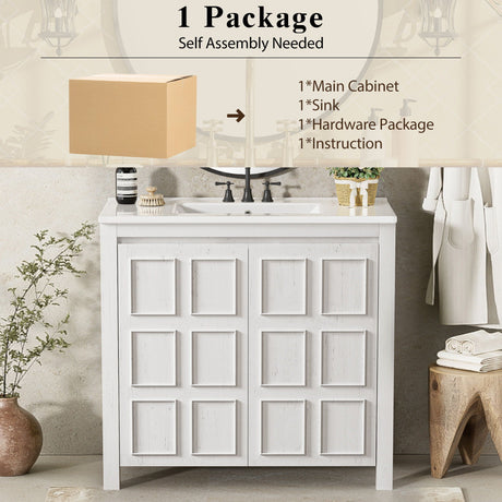 Bathroom Vanity Organizer With Sink, Combo Cabinet Set, Bathroom Storage Cabinet HouseOfZazla