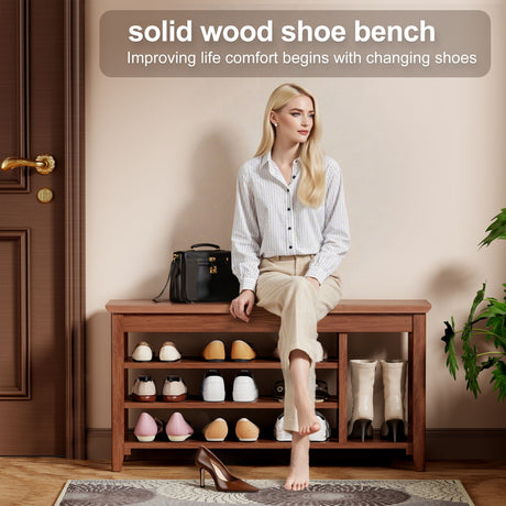 Multi Functional Double Layer Shoe Stool HouseOfZazla