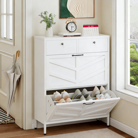 Shoe Cabinet With Flip Drawers HouseOfZazla