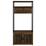 Flora - 2 Door Coat Rack Hall Tree Storage Bench And Multi Functional Storage - Natural