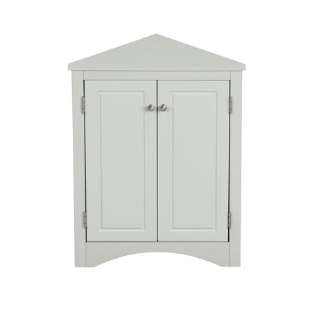 Triangle Bathroom Storage Cabinet With Adjustable Shelves, Freestanding Floor Cabinet For Home Kitchen HouseOfZazla