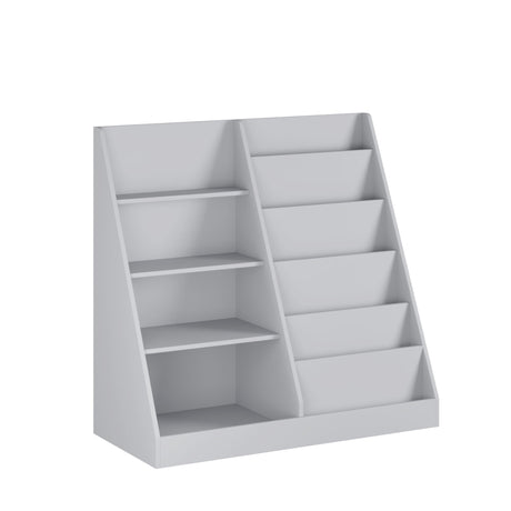Bookshelf And Toy Storage Organizer, 4 Tier Bookcase With Display Stand For Playroom HouseOfZazla