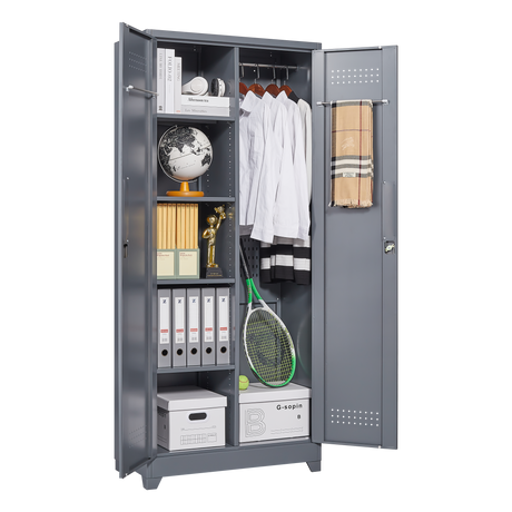 Gray And Metal Storage Cabinet HouseOfZazla