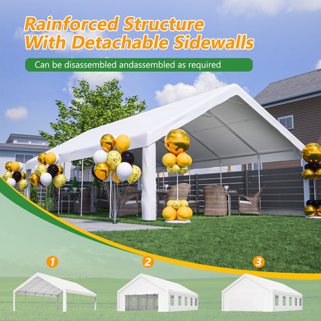 20x32 FT Party Tent with Removable Sidewalls & Storage Bags HouseOfZazla